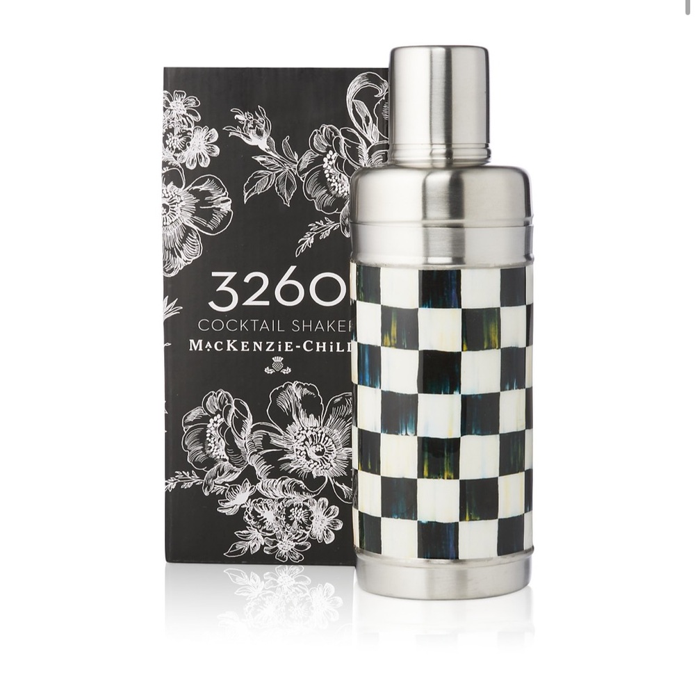 Mackenzie Childs Courtly Check Cocktail Shaker